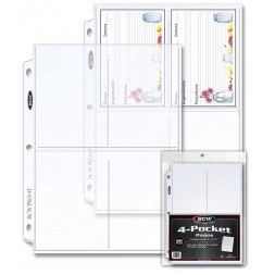 Bcw Pro 4 Pocket Photo Page 20 Ct Pack