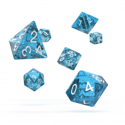 DICE RPG SET SPECKLED
 Color-Light Blue