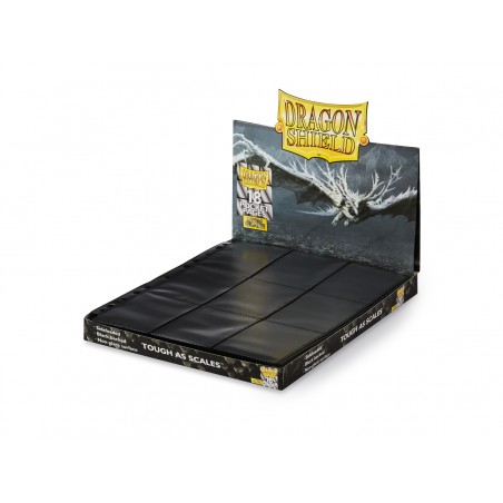 Dragon Shield 50 Pages 18 Pochettes Side-Loading – Classement Cartes Ultra Transparent & Noir – Pour Magic, Pokémon, Yu-Gi-Oh!