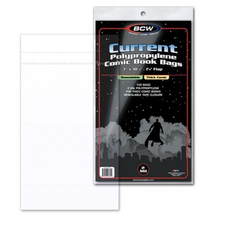RESEALABLE CURRENT COMIC BAGS - THICK
