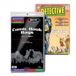 RESEALABLE SILVER COMIC BAGS - THICK